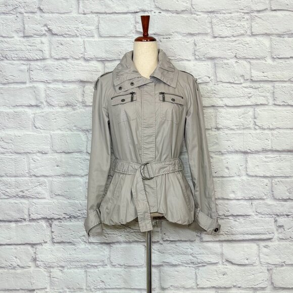 blanc noir Jackets & Blazers - Blanc Noir Gray Utility Jacket